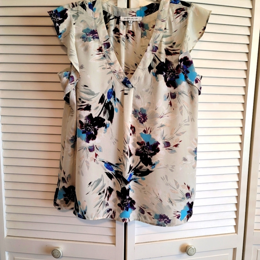 Rose  +  Olive blouse